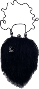 Сумка из натурального меха ламы "Маленькая черная сумочка" , черный цвет