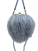 Сумка из меха ламы "Василиса", цвет голубой - фото 7308