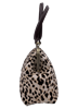 Сумка саквояж из натуральной кожи теленка с леопардовым принтом и вышивкой бисером - фото 7370