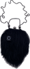 Сумка из натурального меха ламы "Маленькая черная сумочка" , черный цвет - фото 7376