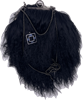 Сумка из натурального меха ламы "Маленькая черная сумочка" , черный цвет - фото 7377
