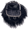 Сумка из натурального меха ламы "Маленькая черная сумочка" , черный цвет - фото 7379