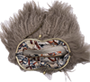 Сумка из натурального меха ламы "Элегия" , бежево-серый цвет - фото 7402