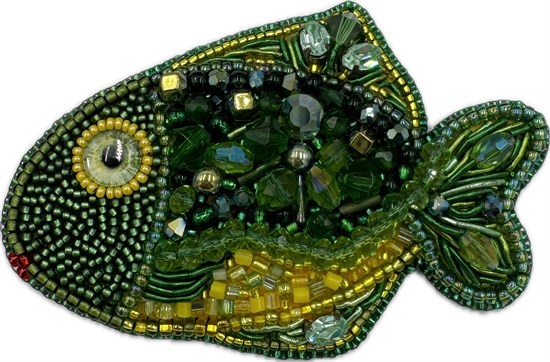 Брошь "Разноцветные рыбки" БР58013